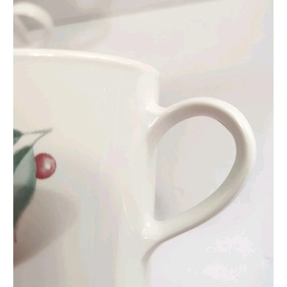 Set of 6 Vintage Corelle Abundance Coffee Cups Flat Bottom Mugs